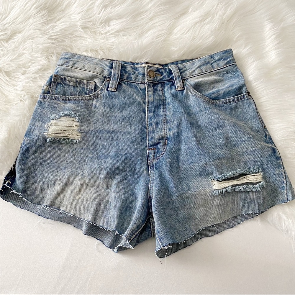 Painted Jean • Distressed High Rise Short - Picture 2 of 12